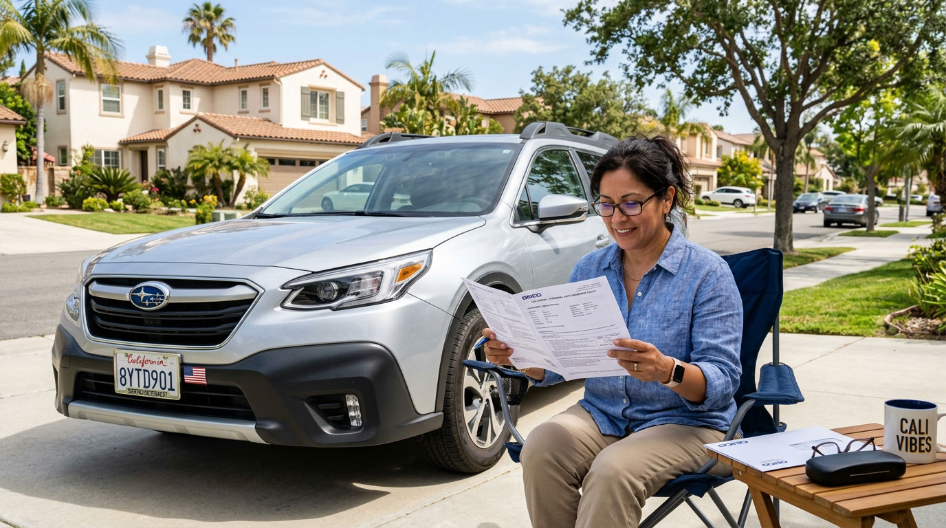 California driver reviewing auto insurance requirements and coverage